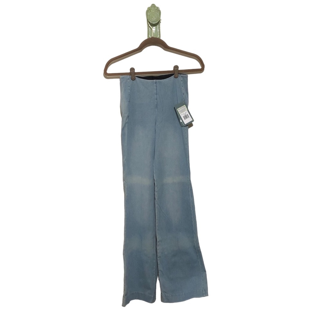 Lysse Denim Trouser Pants Shaping Jeans High Rise Waist Flare Light 70s Blue - Picture 4 of 16